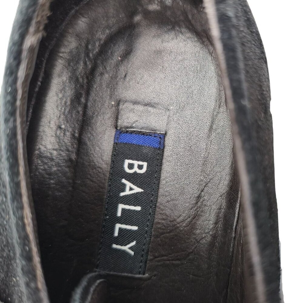 Vintage Bally Italy Monk Strap Loafers Mens 8.5D Black Suede Buckle Dress Shoes - Picture 9 of 13